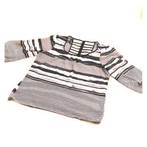 Black and white sheer top